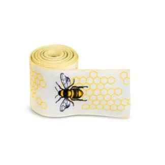 Gavebånd i robust polyester med store bier