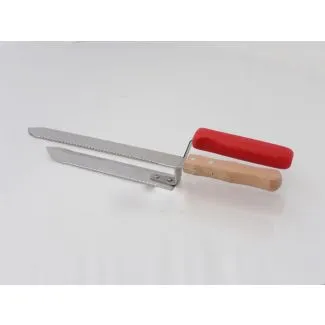 Skrællekniv i plast eller træ