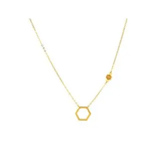 Stilfuld halskæde i forgyldt sølv.