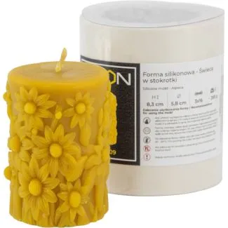 Lysform dekoreret med Bellis til sommer og forår