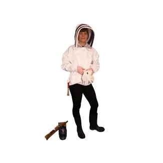 Hvid jakke med hat fra Nordic Beekeeping