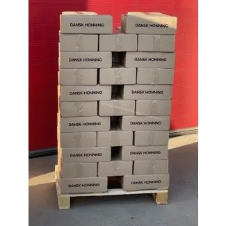 Glas 450 gr rundt inkl. forskellige plastiklåg - palle 648 stk.