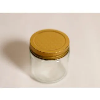 Glas 250 gr rundt inkl. metallåg 12 stk.