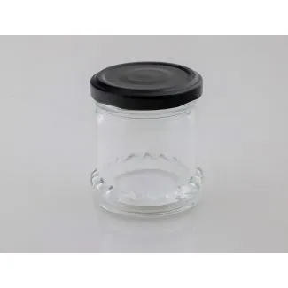 Glas rundt med prægning 100 ml