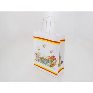 Papirspose hvid med bimotiv