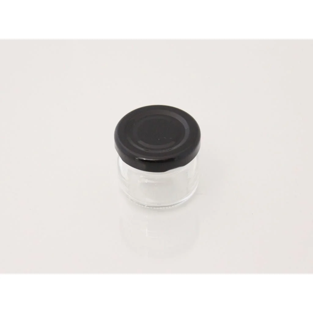 30 gr glas med metallåg.