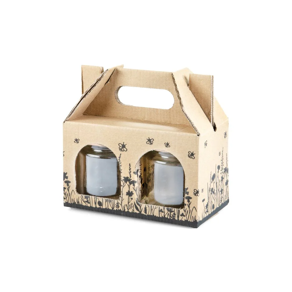 Gaveæske til 2 stk 250 gr. / 225 gr. glas