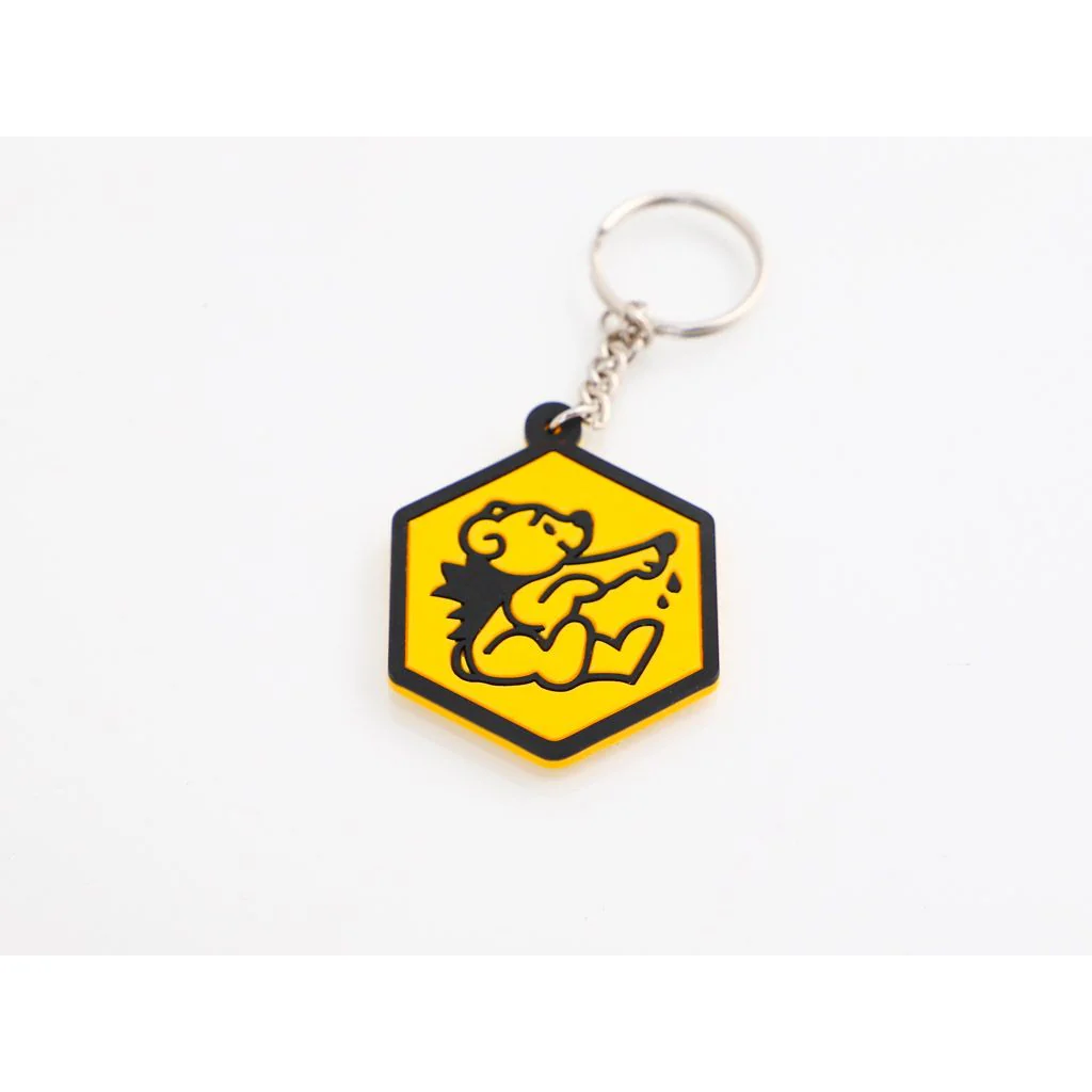 Nøglering med glad honningbjørn