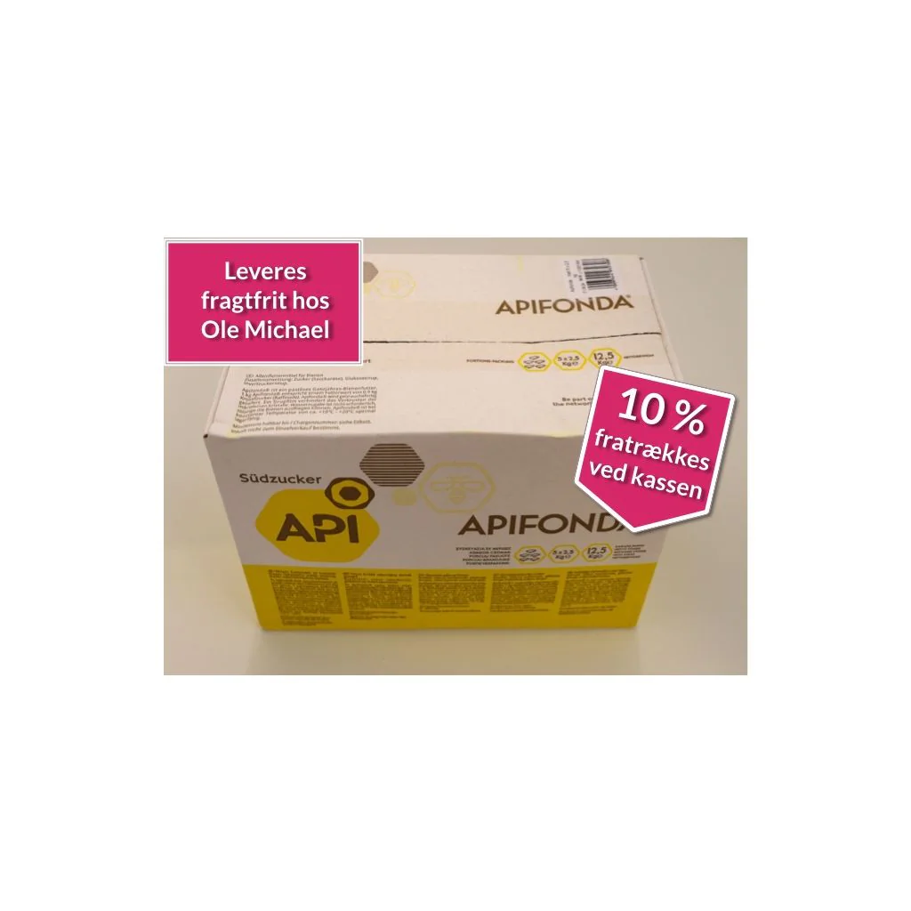 Apifonda kasse 5 x 2.5 kg. 