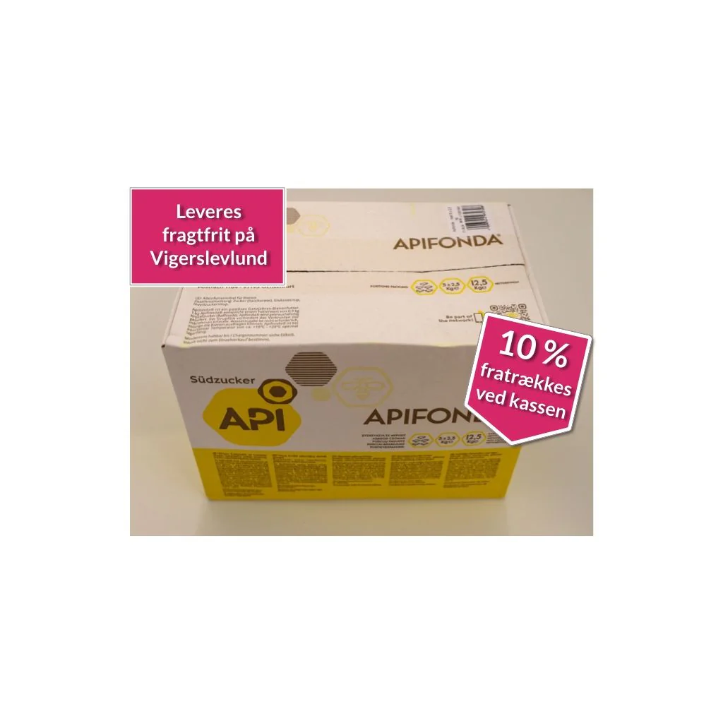 Apifonda kasse 5 x 2.5 kg. 