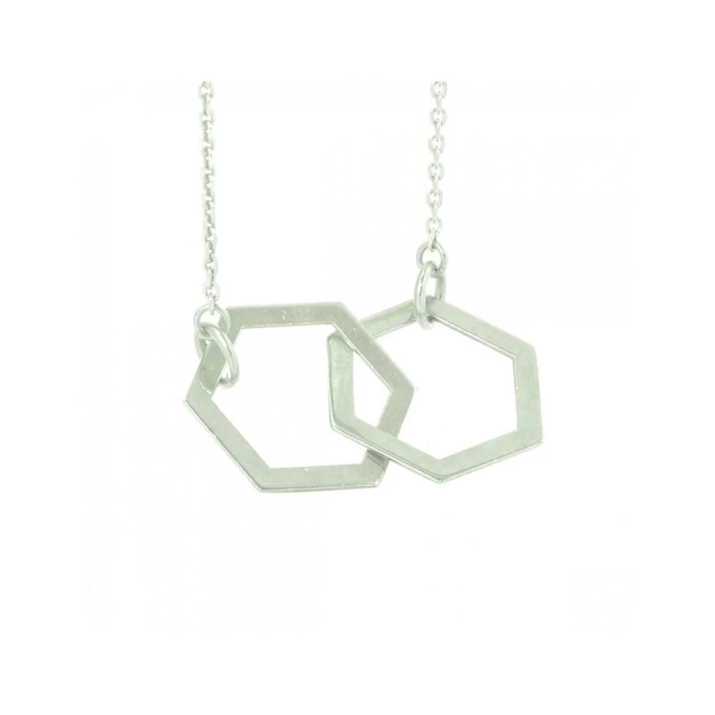 Sekskant halskæde - Sterlingsølv