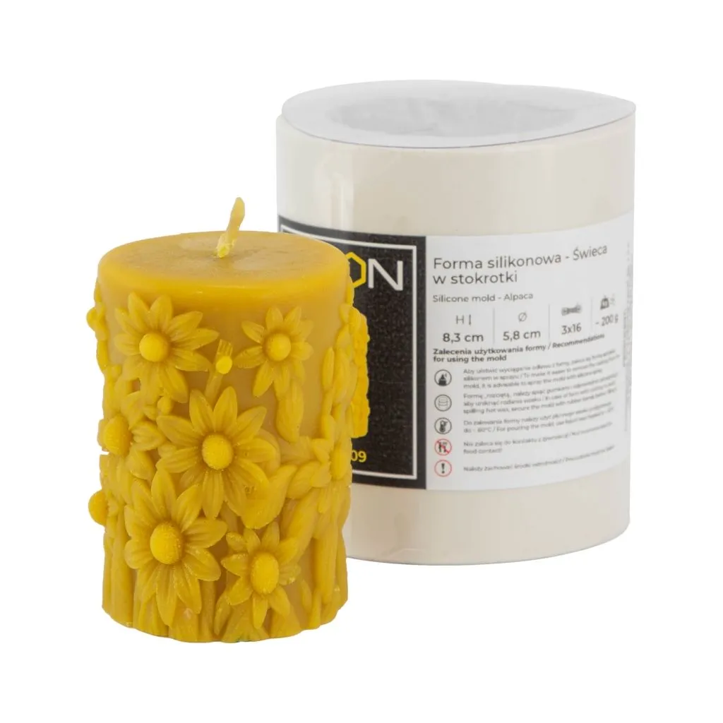 Lysform dekoreret med Bellis til sommer og forår