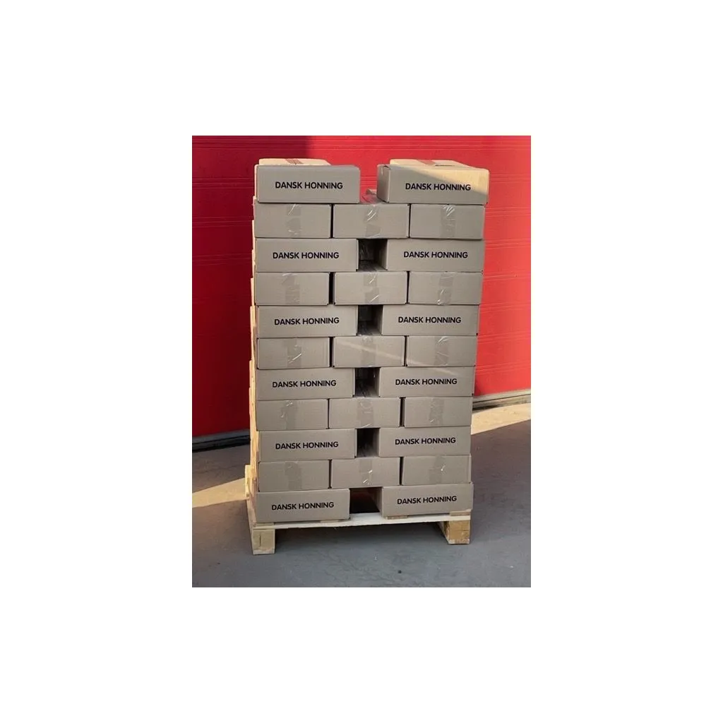 Glas 450 gr rundt inkl. forskellige plastiklåg - palle 648 stk.