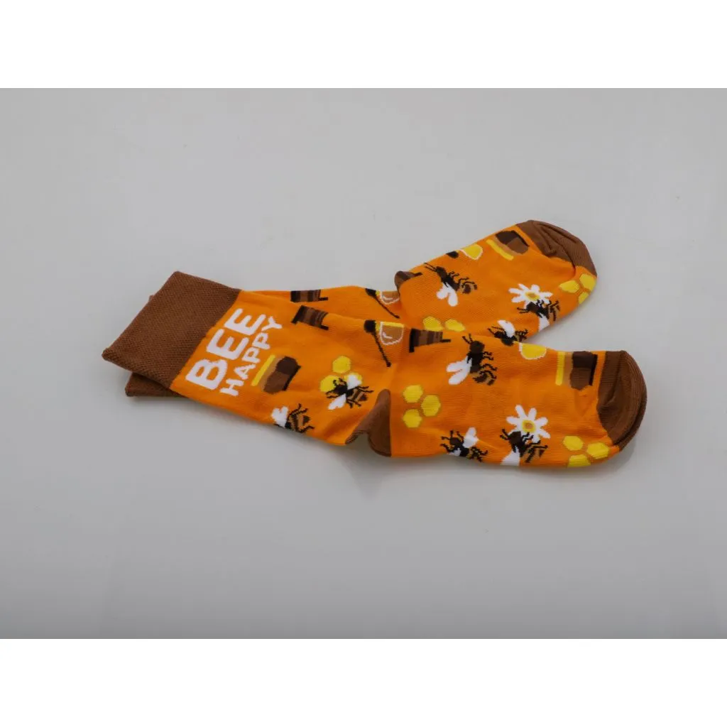 Strømper med bi motiv, orange