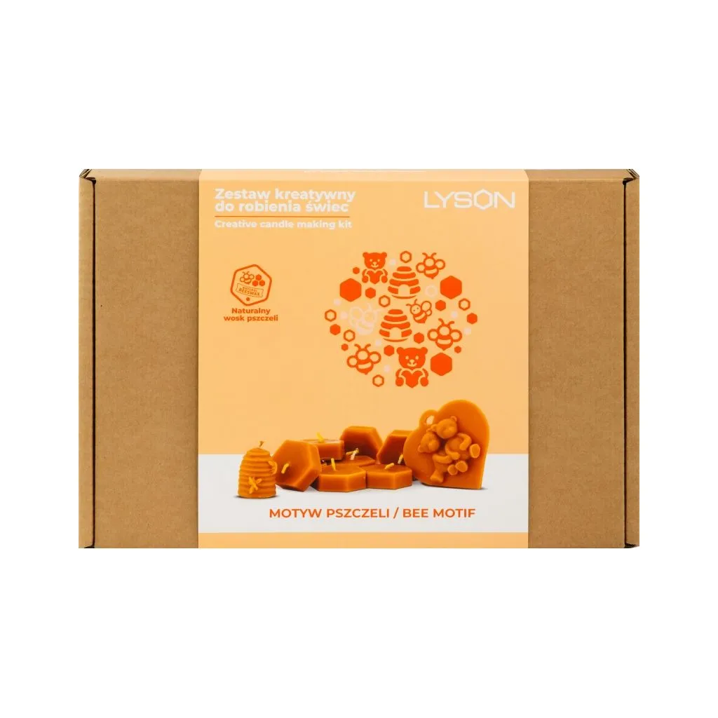 Kreativt sæt til fremstilling af hjemmelavede lys med bi-tema