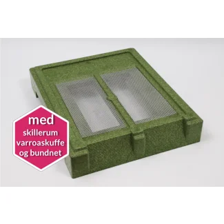 Tappernøje tvillingebund inkl. skillerum 3/4 Langstroth grøn