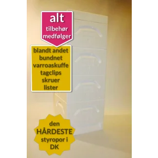 Tappernøje komplet stade hvid norsk