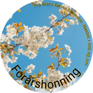 Lågetikette "Forårshonning" 45mm