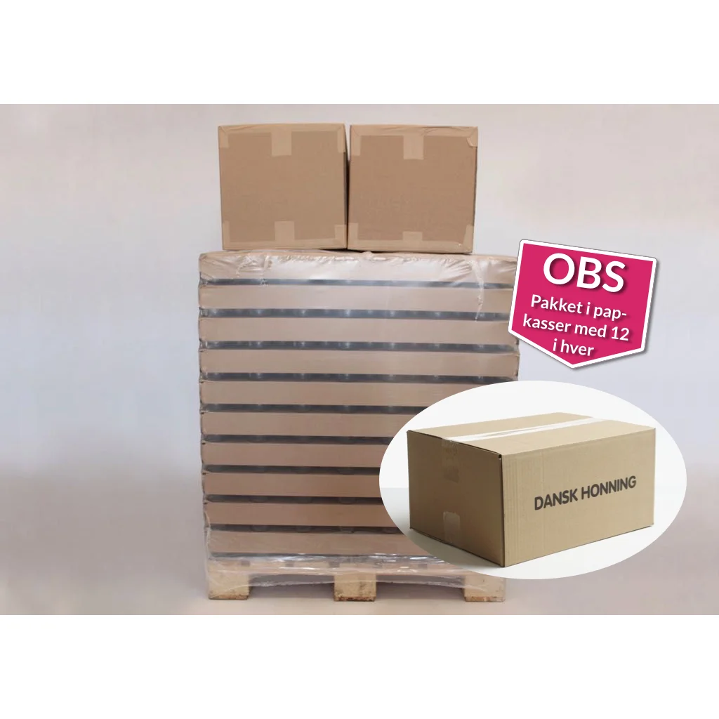 Glas 450 gr rundt Inkl. metallåg 648 stk.